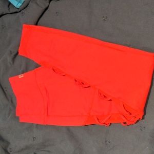 Buffbunny Cross My Heart Red Leggings